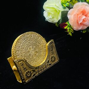 Aluminium Gold Plated Coaster for Gifting